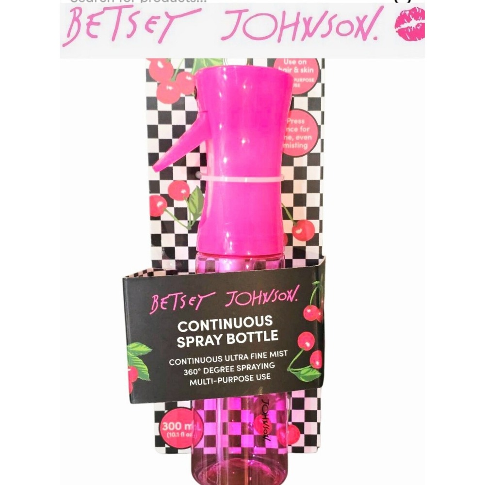 Betsey Johnson Continuous Multi-Purpose Spray Bottle- Pink